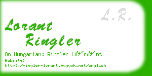 lorant ringler business card